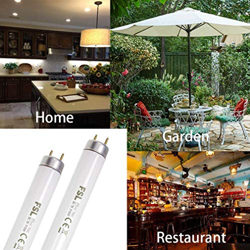 Longchin 10W Bug Zapper Light Bulb Replacement 2-Pack T8 UV Lightbulb for 20W Electric Insect Killer