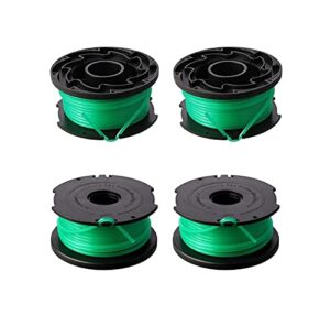 eyoloty sf-080 string trimmer spool replacement for black and decker sf-080-bkp gh3000 lst540 gh3000r lst540b weed eater 20ft 0.080″ edger refills line auto feed single trimmers line cord (4 pack)