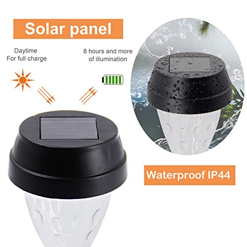 MAGGIFT 12 Pack Solar Powered Pathway Lights Outdoor Garden Lights, Waterproof Solar Landscape Lights for Lawn, Patio, Yard, Walkway, Deck, Driveway, Warm White