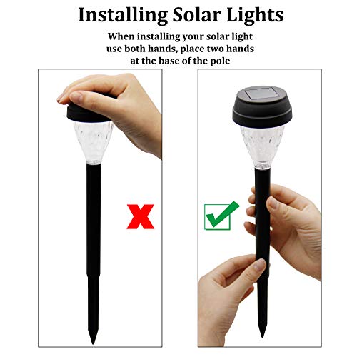 MAGGIFT 12 Pack Solar Powered Pathway Lights Outdoor Garden Lights, Waterproof Solar Landscape Lights for Lawn, Patio, Yard, Walkway, Deck, Driveway, Warm White