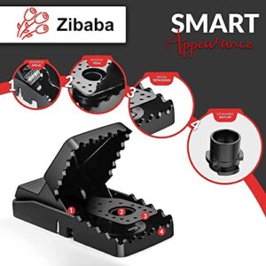 Zibaba Mouse Trap, 6 Pack (3 Large, 3 Small) Mice Trap with Gloves and Brush, Reusable and Easy to Use Mouse Traps for Indoor, Outdoor, Kitchen, Garage and Garden