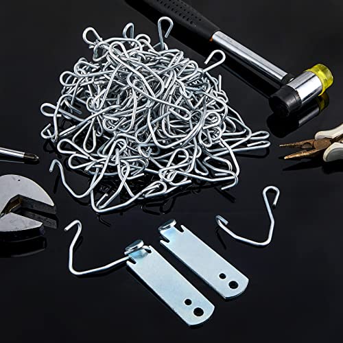 102 Pieces T Post Wire Clips Fence Wire Twister for T Post Clips Galvanized Steel Fence Wire Tensioning Tool for Fixing Fence Wire T Post Wire Clip Garden Farm Highway Sport Fences