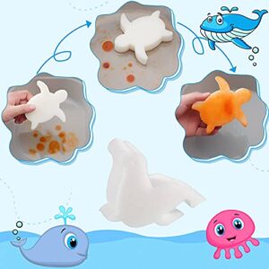 Honoson 24 Pieces Hot Tub Accessories Oil Absorbing Sponge Remover Floating Sponges Cute Shapes Clean Accessories for Swimming Pool and Hot Tub Devours Scum Slime Cleaning Supplies (Vivid Style)