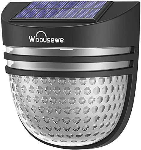 Whousewe Solar Fence Lights, Solar Garden Fence Lights, Decorative Garden Lights with 2 Mode, Waterproof Solar Wall Lights, Wireless Solar Lights Outdoor for Garden,Fence,Patio,Gate,Yard（1 Pack）