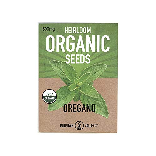 Oregano Herb Garden Seeds - Common Italian - 500 mg Packet - Non-GMO, Certified Organic Oregano Herbal Spice Gardeing Seed