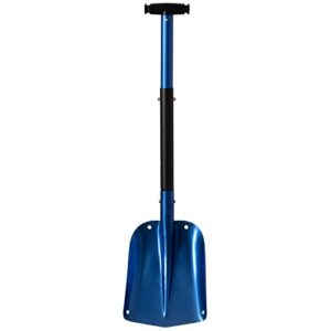 lightweight extendable aluminum telescoping compact utility snow shovel, blue single