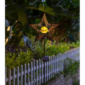 TAKE ME Star Solar Lights Garden Outdoor Decor, Waterproof Metal Decorative Stakes for Walkway,Yard,Lawn,Patio Mother's Day Gifts
