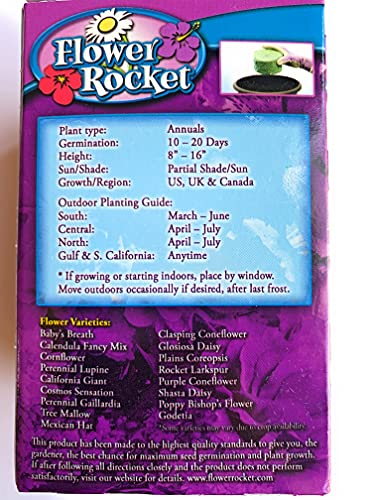 Garden Innovations Summer Bouquet Flower Rocket As Seen On TV Concentrated Seed Disc