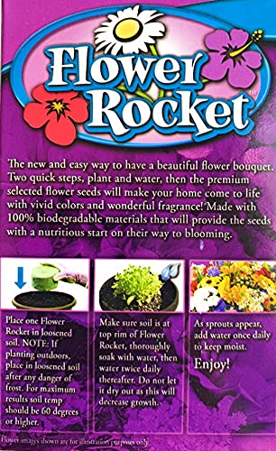 Garden Innovations Summer Bouquet Flower Rocket As Seen On TV Concentrated Seed Disc