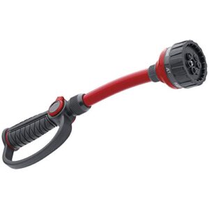 orbit 58995 pro flo 7-pattern 14” watering wand with thumb control,red, black