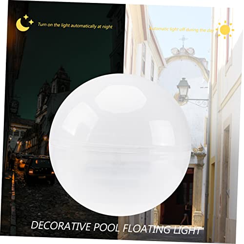 LABRIMP 2pcs Globe Hot Lights Glow - LED Lamp Pond Floating IP Party Inch Tub W Decorations Pool Ball Solar up for Light Night Balls Decoration White Orb Garden Backyard