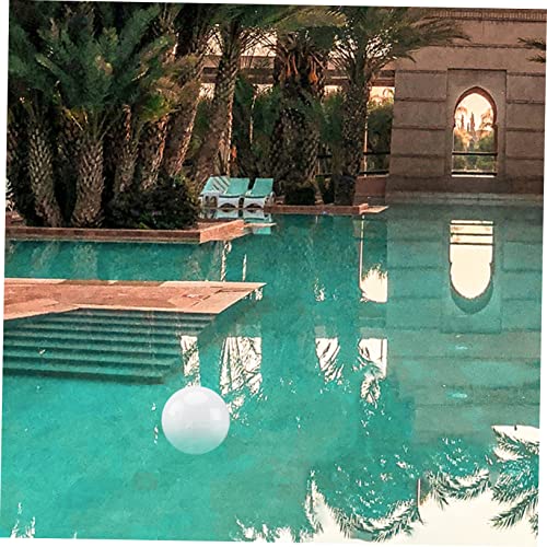 LABRIMP 2pcs Globe Hot Lights Glow - LED Lamp Pond Floating IP Party Inch Tub W Decorations Pool Ball Solar up for Light Night Balls Decoration White Orb Garden Backyard