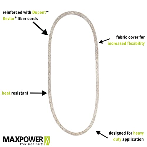 Maxpower 347541 Premium Belt Reinforced with Kevlar Fiber Cords, 1/2" x 98" - (Belt color vary)