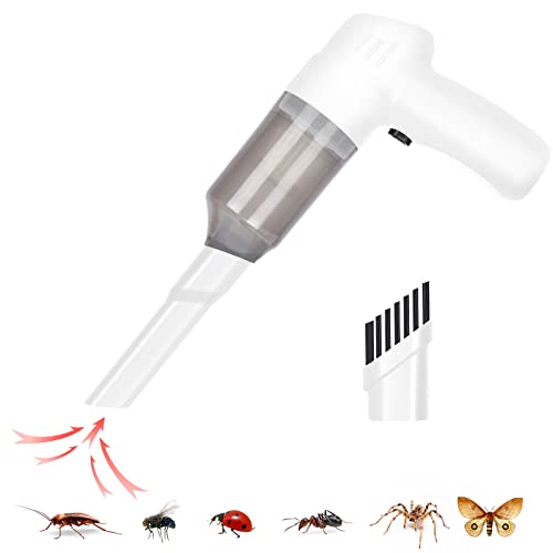 Vacuum Bug Catcher Spider and Insect Traps Catcher with USB Rechargeable Bug Pest Control,Insects and Handheld Bug Catcher with Brush Head Fluke for Stink Bug,Beetle,White Pest Suction Trap