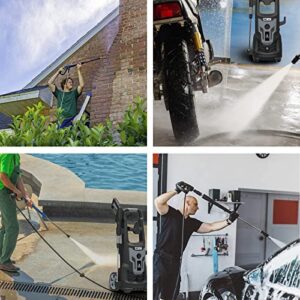 Electric Pressure Washer - 1700W High Pressure Power Wash Machine with Detergent Tank and Adjustable Nozzles for Home Use Cars/Garden/Patios/Driveways Cleaning (2000PSI)，CETL Listed