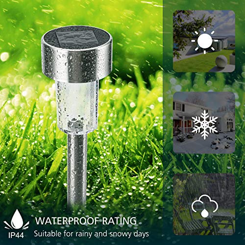 Foxdott Solar Lights Outdoor, 12Pack solar pathway lights outdoor, Waterproof, LED Landscape garden lights Solar Powered, Outdoor Lights Solar Garden Lights for Pathway, Walkway, Patio, Yard, Driveway