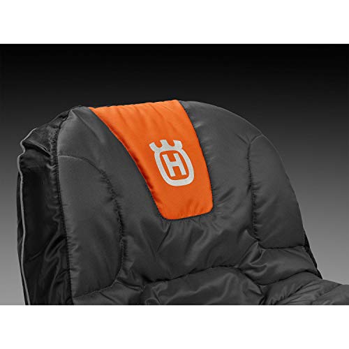 Husqvarna Lawn Tractor Seat Cover, Fits Up to 15 Inch High Seats, Durable, Water-Resistant Riding Lawn Mower Accessories, Orange/Grey