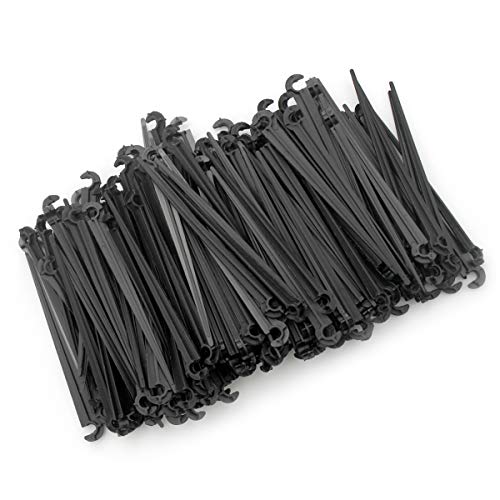 Irrigation Drip Support Stakes 1/4" Tubing Hose for Vegetable Gardens Flower Beds Herbs Gardens Black