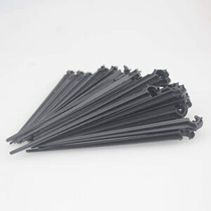 Irrigation Drip Support Stakes 1/4" Tubing Hose for Vegetable Gardens Flower Beds Herbs Gardens Black