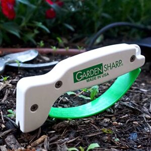 AccuSharp Garden Tool Sharpener - Diamond-Honed Tungsten Carbide Rust-Free Blade Quickly Sharpens, Restores, Repairs & Hones Lawnmower Blades, Secateurs, Limb Loppers, Hoes, Shovel & Scythes