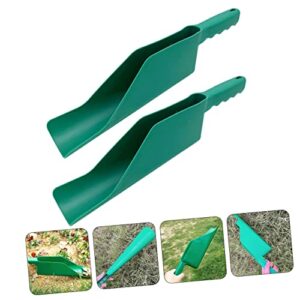 YARNOW 2pcs Gutter Shovel Ditch Supplies Garden Leaves Shovels Townhouses Cleaner Roof Tool for Tools Downspout Getter Spoon Gutters Guard Villas Cleaning Leaf Scoop Hand Home