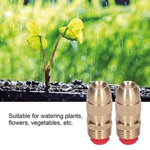 Water Spray Head, Brass Adjustable 2Pcs Lawn Sprayer Nozzle for Gardens for Greenhouses