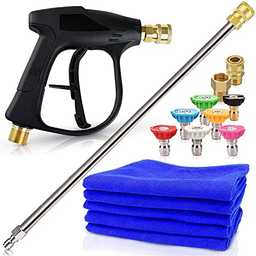 Scuddles Pressure Washer Pressure Washer | Pressure Washer Gun | Upgraded 2022 Model for Cars Full Kit Includes 5 Micro Fiber Towels and Sponge for Detailing Cars Or SUVS Pressure Washer Mega Set