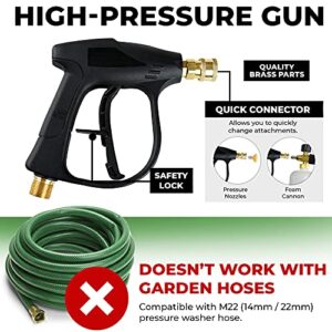 Scuddles Pressure Washer Pressure Washer | Pressure Washer Gun | Upgraded 2022 Model for Cars Full Kit Includes 5 Micro Fiber Towels and Sponge for Detailing Cars Or SUVS Pressure Washer Mega Set