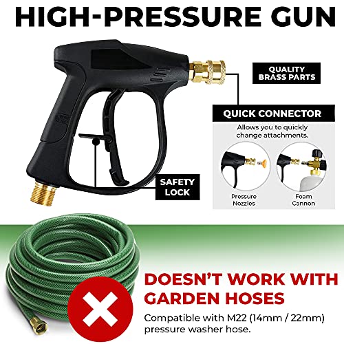 Scuddles Pressure Washer Pressure Washer | Pressure Washer Gun | Upgraded 2022 Model for Cars Full Kit Includes 5 Micro Fiber Towels and Sponge for Detailing Cars Or SUVS Pressure Washer Mega Set