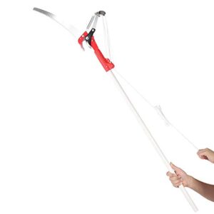 Hilitand Tree Trimmer,4 Wheels Sharp Garden Pruning Shear Tree Trimmer Clipper Trimming Tool,(Rod not Included),Safe and Durable