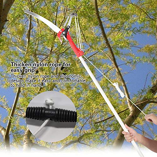 Hilitand Tree Trimmer,4 Wheels Sharp Garden Pruning Shear Tree Trimmer Clipper Trimming Tool,(Rod not Included),Safe and Durable