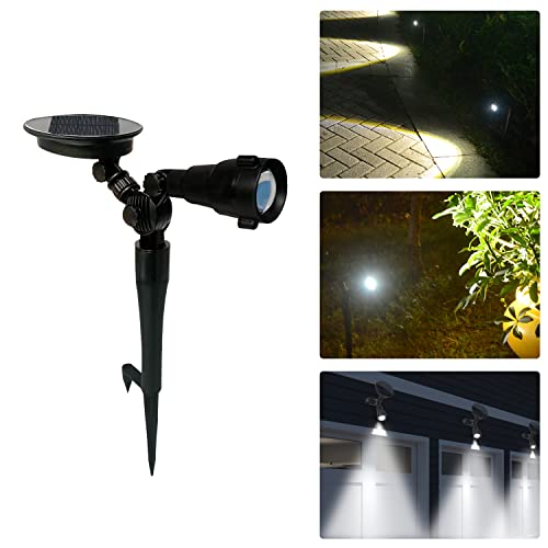 enrybia Solar Spot Lights Outdoor, 360° Rotatable Illumination Solar Powered Landscape Lights Adjustable Wall Light Waterproof Outdoor Dusk to Dawn Security Lighting for Flag Pole Yard, Garden