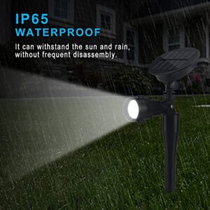 enrybia Solar Spot Lights Outdoor, 360° Rotatable Illumination Solar Powered Landscape Lights Adjustable Wall Light Waterproof Outdoor Dusk to Dawn Security Lighting for Flag Pole Yard, Garden