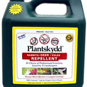 Plantskydd Animal Repellent - Repels Deer, Rabbits, Elk, Moose, Hares, Voles, Squirrels, Chipmunks and Other Herbivores; Ready to Use Liquid - 1.3 Gallon Jug (PS-5L)