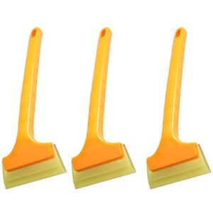 ice scrapers 3pcs snow brushes deicing ice shovels – auto windshield cleaning tool winter snow removal tool for car garden snow cleaning supplies – yellow
