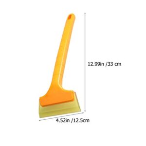 Ice Scrapers 3pcs Snow Brushes Deicing Ice Shovels - Auto Windshield Cleaning Tool Winter Snow Removal Tool for Car Garden Snow Cleaning Supplies - Yellow