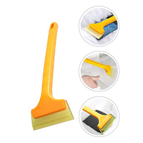 Ice Scrapers 3pcs Snow Brushes Deicing Ice Shovels - Auto Windshield Cleaning Tool Winter Snow Removal Tool for Car Garden Snow Cleaning Supplies - Yellow