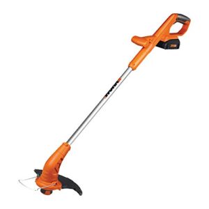 Worx WG154 20V PowerShare 10" - 12" Cordless String Trimmer & Edger (Battery & Charger Included) & WA0004 (2) Replacement Trimmer Line for Select Cordless String Trimmers