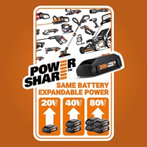 Worx WG154 20V PowerShare 10" - 12" Cordless String Trimmer & Edger (Battery & Charger Included) & WA0004 (2) Replacement Trimmer Line for Select Cordless String Trimmers