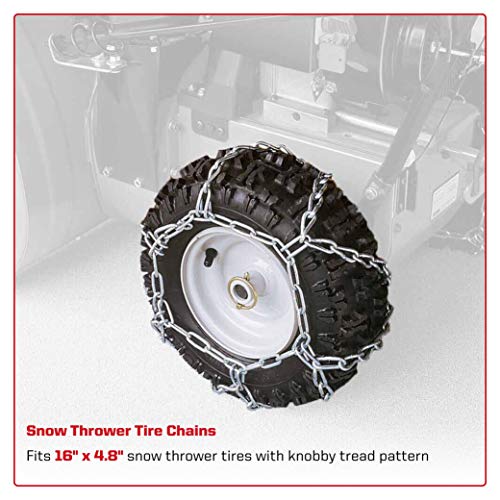 Arnold 490-241-0028 16-Inch x 4.8-Inch Snow Thrower Tire Chains