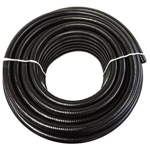 Flexible PVC Pipe - Black - for Pools, Spa's & Water Gardens (2" Dia., 25 ft)