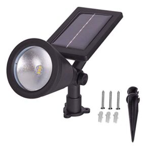 Sterno Home GL40460 Outdoor Solar LED Black Light Kit, Ground or Wall Mountable, Landscape Waterproof Security Lighting with Adjustable Spotlight for Patio, Porch, Deck, Garden, Pool - 2 Pack