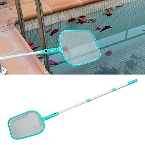 CHICIRIS Swimming Pool Leaf Skimmer, Pool Skimmer Net, Swimming Pool Net Plastic Fine Mesh Efficient Cleaning Leaf Rake with Telescopic Rod for Garden