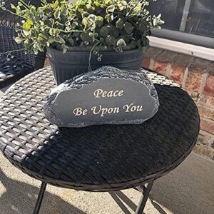 somiss Personalized Garden Stones Engraved with Any Message, larser Engraved Garden Welcome Stones, Memorial Stones, Outdoor Decorative Stones,8"X4.5"X2.5"