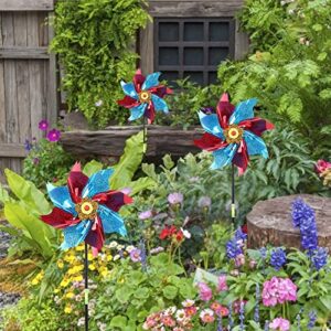 LEIGE Bird Repeller Pinwheels Reflective Sparkly Bird Deterrent Windmill Protect Garden Plant Flower Garden Lawn Decoration (Color : B)