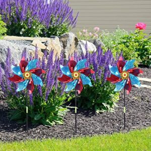 LEIGE Bird Repeller Pinwheels Reflective Sparkly Bird Deterrent Windmill Protect Garden Plant Flower Garden Lawn Decoration (Color : B)