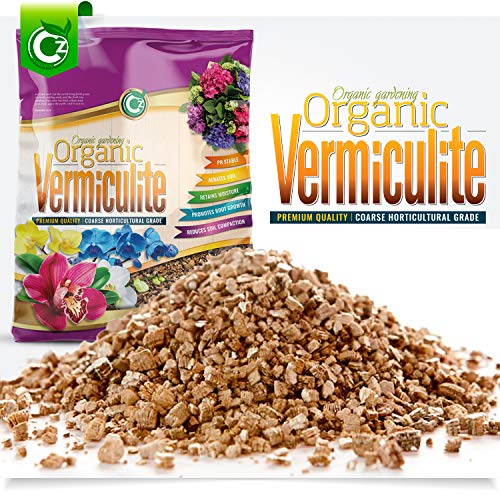 Organic Coarse Vermiculite - Made in USA for All Indoor/Outdoor Plants & Organic Gardens - Horticultural Soil Amendment Additive Conditioner Grow Media for Hydroponics, Mushroom Cultivation and more!