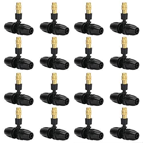 50 Pcs Irrigation System Copper Nozzle, Adjustable Spray Nozzle, Irrigation Drippers Sprinklers Emitter Drip System on 8/12mm Barb, Garden Cooling Irrigation Equipment