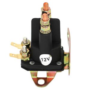 YIXIN 4 Pole 12V Universal Starter Solenoid Relay Fit for 334019 Briggs Stratton 5410K Craftsman Poulan 146154 Husqvarna 109946 MTD Cub Cadet Troy Bilt 725-04437 AYP 109081X 109946 John Deere