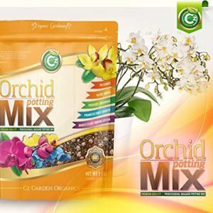 Organic Orchid Potting Mix - Made in USA - Premium Grade Recipe for Proper Root Development - Phalaenopsis, Cattleyas, Dendrobiums, Oncidiums and More! Fir Bark, Charcoal, Coconut Husk, Clay Pebbles